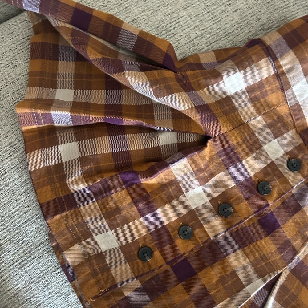 SO Plaid Skater Skirt in Brown and Purple - Picture 2 of 7
